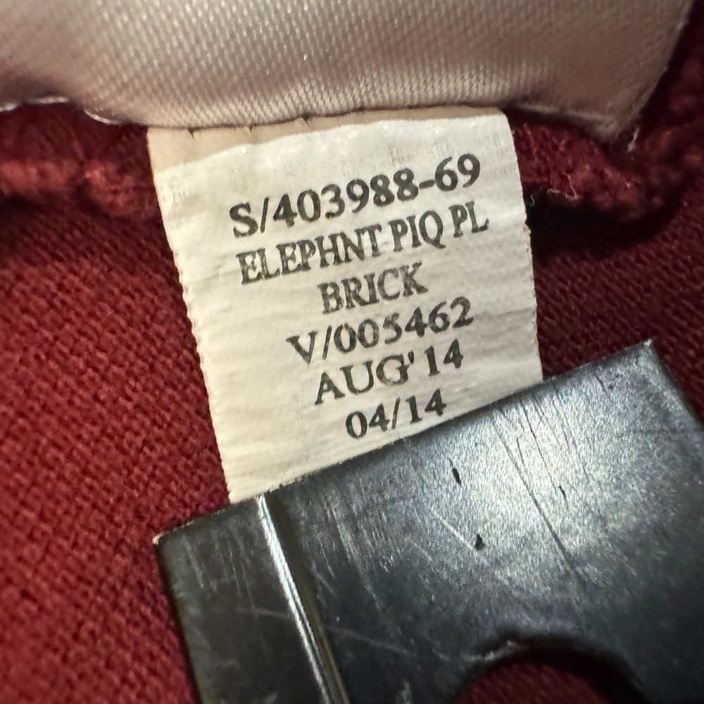 Banana Republic Mens XL Red Pique Polo Shirt Elephant Logo Short Sleeve - Picture 5 of 11